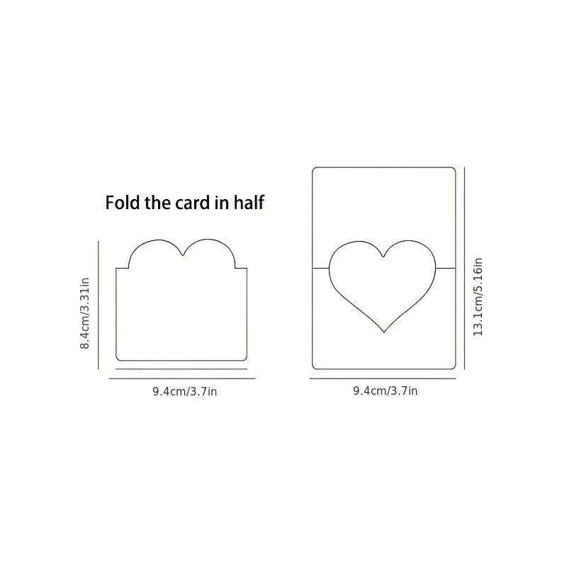 10pcs/set Cards Valentines Day Gift Love Postcard Wedding Invitation Greeting Cards Anniversary for Her Valentines Day Gift Card - everyday trend