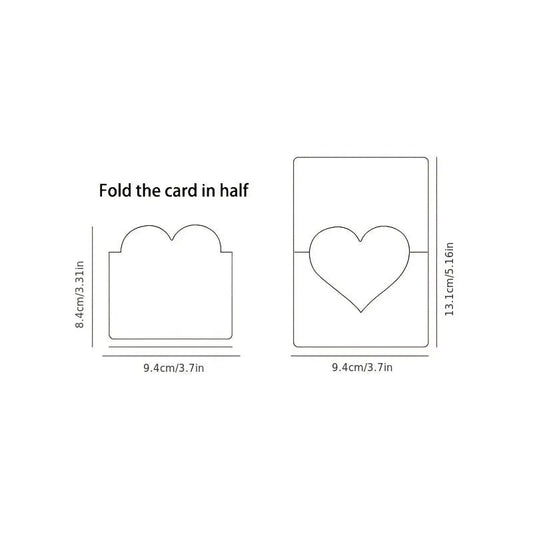 10pcs/set Cards Valentines Day Gift Love Postcard Wedding Invitation Greeting Cards Anniversary for Her Valentines Day Gift Card - everyday trend