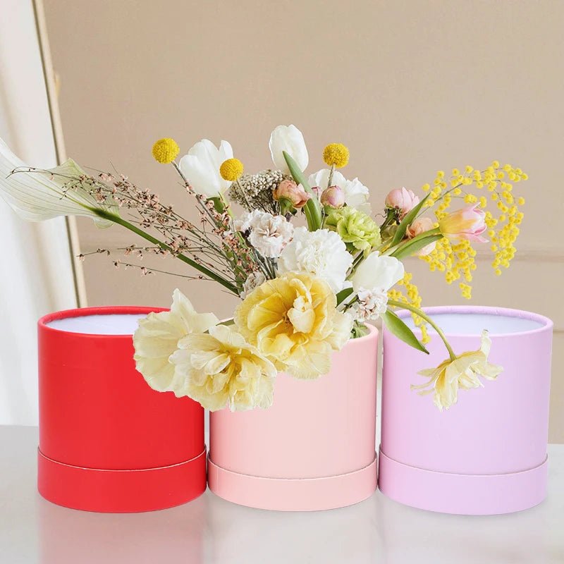12CM Round Cardboard Flower Box Valentine's Day DIY Gifts Boxes Supplies Wedding Party Home Rose Flower Packaging Decoration - everyday trend