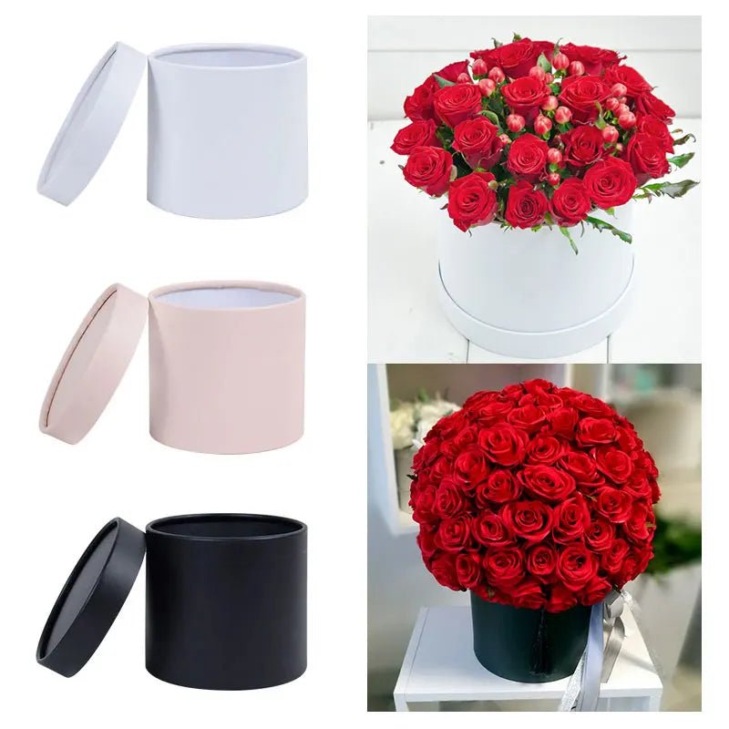 12CM Round Cardboard Flower Box Valentine's Day DIY Gifts Boxes Supplies Wedding Party Home Rose Flower Packaging Decoration - everyday trend