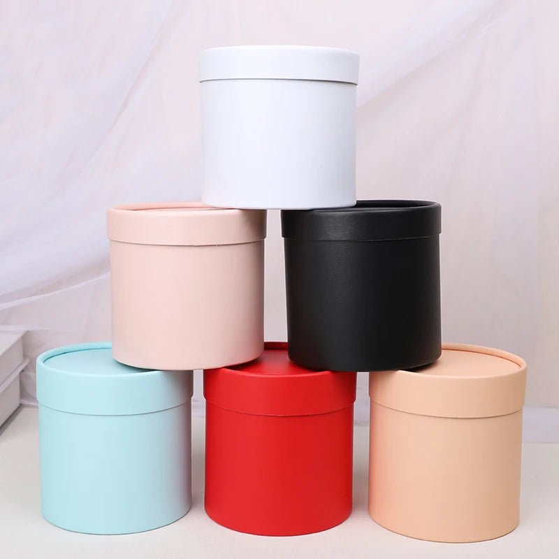 12CM Round Cardboard Flower Box Valentine's Day DIY Gifts Boxes Supplies Wedding Party Home Rose Flower Packaging Decoration - everyday trend