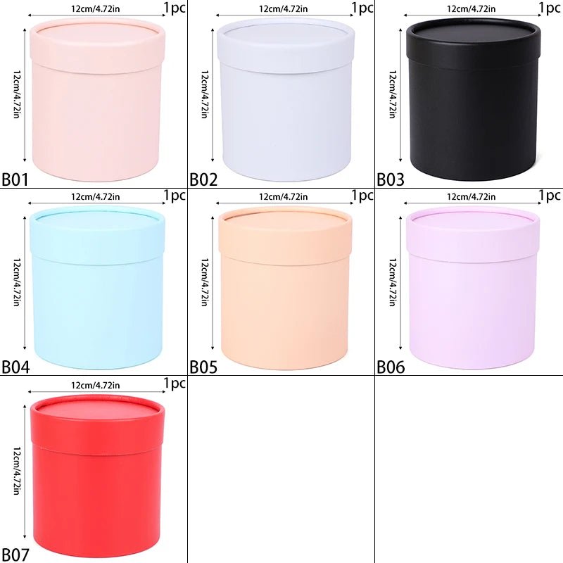 12CM Round Cardboard Flower Box Valentine's Day DIY Gifts Boxes Supplies Wedding Party Home Rose Flower Packaging Decoration - everyday trend