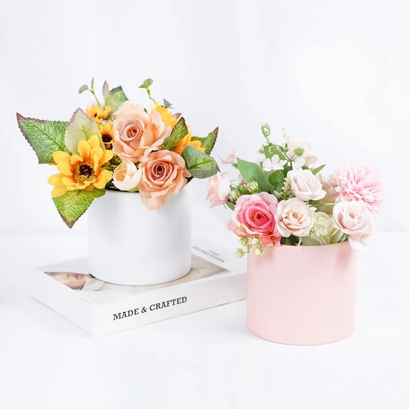 12CM Round Cardboard Flower Box Valentine's Day DIY Gifts Boxes Supplies Wedding Party Home Rose Flower Packaging Decoration - everyday trend