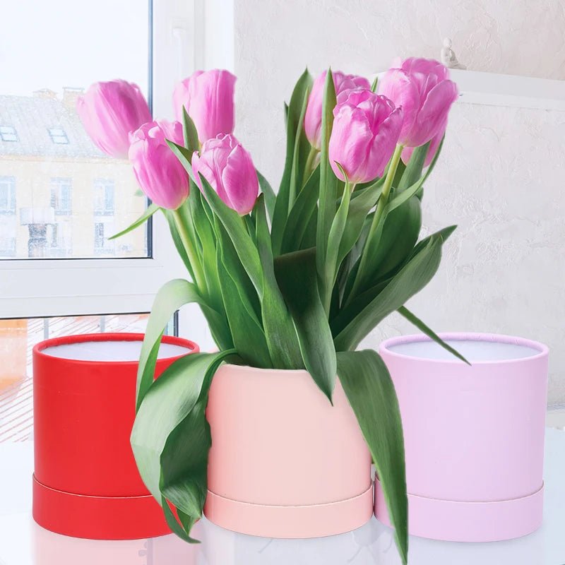 12CM Round Cardboard Flower Box Valentine's Day DIY Gifts Boxes Supplies Wedding Party Home Rose Flower Packaging Decoration - everyday trend