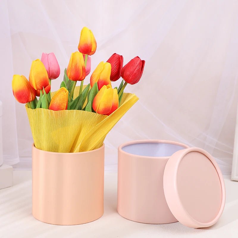 12CM Round Cardboard Flower Box Valentine's Day DIY Gifts Boxes Supplies Wedding Party Home Rose Flower Packaging Decoration - everyday trend