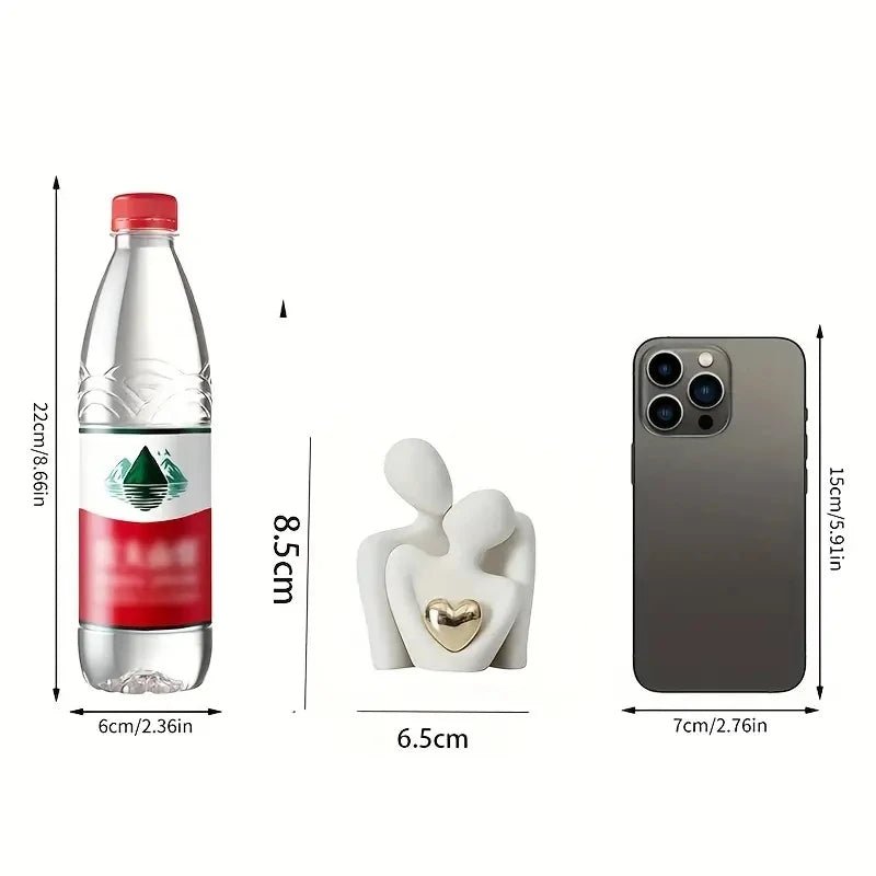 1Pc Romantic Love Embrace Statue Ornament Couple Set Bedroom Interior Decoration Valentine's Day Gift - everyday trend