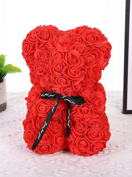 1pc Valentine's Day Gift Creative Rose Bear Gift PE Flower Romantic Foam Bear Hug Bear - everyday trend