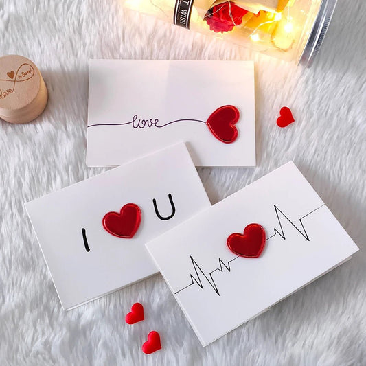 1set Cards Valentines Day Gift Love Postcard Wedding Invitation Greeting Cards Anniversary for Her Valentines Day Gift Card - everyday trend