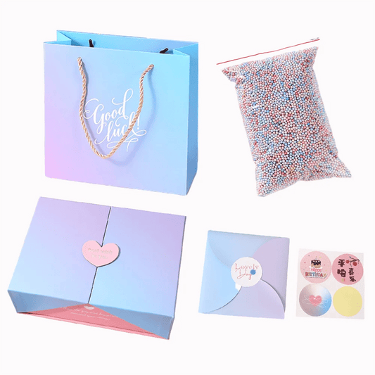 4in1 Gifts Box Set, (Box + Bag + Filling Balls +Greeting Card with Envolope) Valentines Day Presents Anniversary - everyday trend
