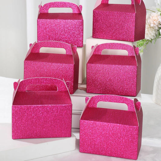 6pcs Glittering Candy Box Paper Valentine's Day Gift Packaging Boxes Girls Gifts Wedding Favors and Birthday Party Decorations - everyday trend