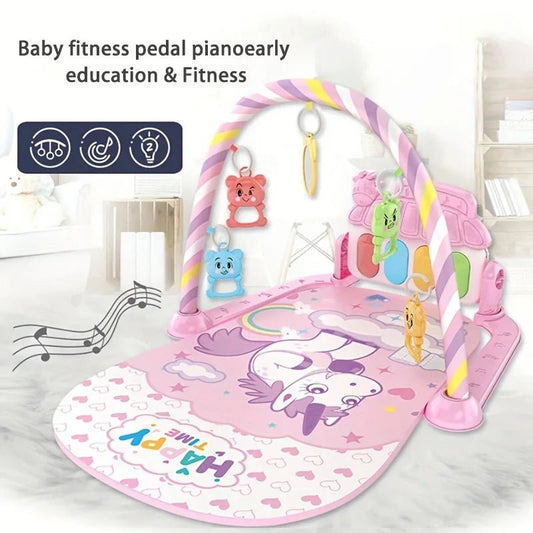 Baby fitness stand toy, newborn baby music, pedal piano, crawling mat, baby toy - everyday trend