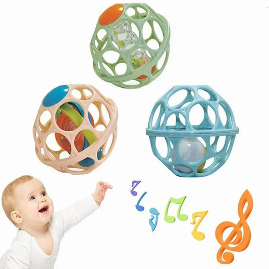 Baby Hand Rattle Soft Ball Toys Newborn Grasping Teethers Hand Bell Sensory Toys Kids Educational Toys for 0 - 12 Months Baby - everyday trend